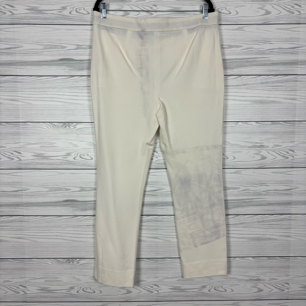 Diane Von Furstenberg Genesis White Ankle Dress Pants Size 14 NWT - Picture 4 of 9